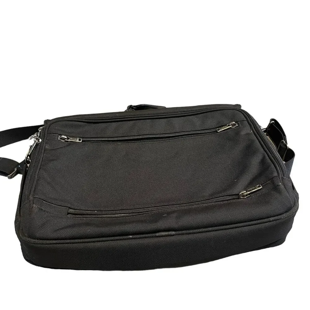 TUMI Leather Trimmed Canvas Briefcase Description Tumi Briefcase Blank - Picture 5 of 12